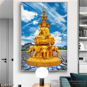 Tranh Phật Bản Mệnh Phổ Hiền Bồ Tát