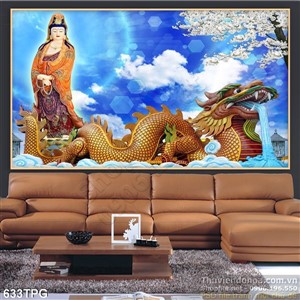 Tranh Phật pháp từ bi Quan Thế Âm Bồ Tát