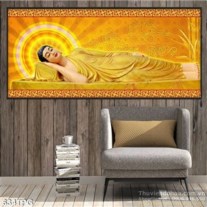 Tranh Phật Quan Âm nằm