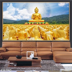 Tranh Kinh Phật chuyển luân thánh vương tu hành