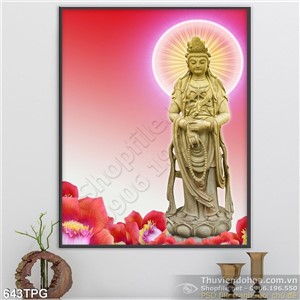 Tranh Phật và hoa