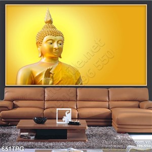 Tranh tượng Phật Tổ bằng vàng