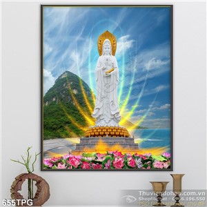 Tranh Quan Thế Âm trên núi và biển