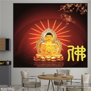 Tranh Phật in uv nổi