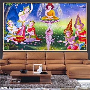 Tranh Phật Thích Ca đản sanh