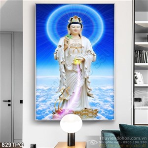 Tranh Phật Quan Âm in uv
