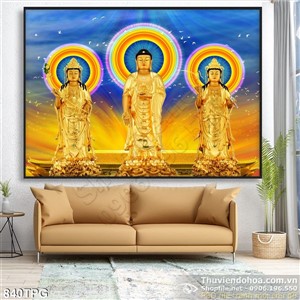 Tượng Phật in uv treo tường đẹp