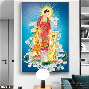 Tranh tượng Phật Tây Phương Tam Thánh