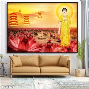 Tranh Phật và Hoa