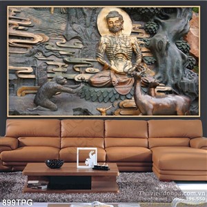 Tranh Phật điêu khắc trang trí tường