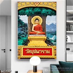 Tranh tượng Phật dưới cây Bồ Đề