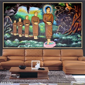 Tranh Phật hành khất