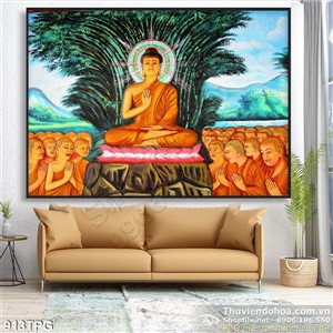 Tranh Đức Phật Thích Ca cùng những đệ tử