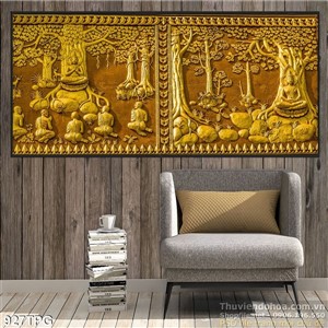 Tranh Phật điêu khắc khổ lớn