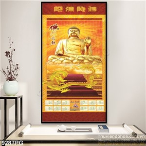 Tranh Phật Tổ in lịch treo tường