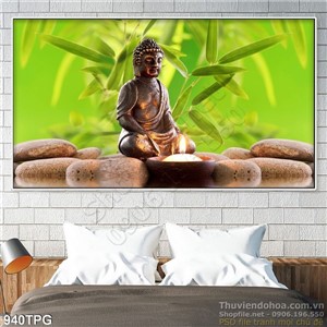 Tranh tượng Phật ngồi thiền