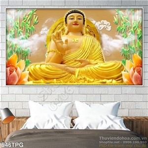 Tranh Phật Tổ treo tường 3D