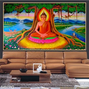 Tranh Phật Thích Ca thiền định