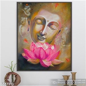 Tranh nghệ thuật Phật và Hoa