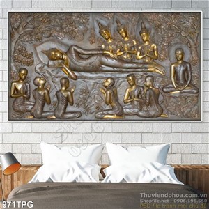 Tranh phù điêu Phật Giáo bằng đồng