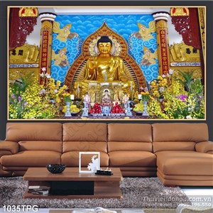 Tranh tượng thờ Phật Tổ trong chùa