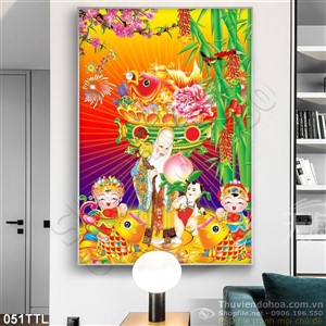 Tranh Tài Lộc, tranh Tết Phúc Lộc Thọ độc đáo