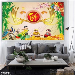 Tranh Tài Lộc, tranh Tết chim Phụng đẹp