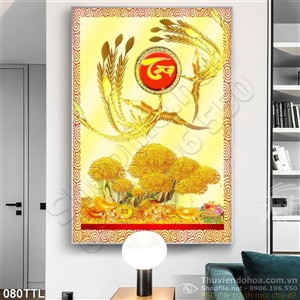 Tranh Tài Lộc, tranh Tết chim Phụng đẹp