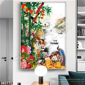 Tranh Tài Lộc, tranh Tết tranh Hổ thư pháp