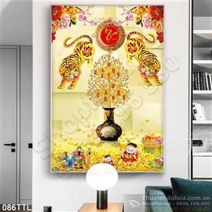 Tranh Tài Lộc, tranh Tết bình cổ đẹp