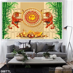 Tranh Tài Lộc, tranh Tết tranh Hổ trang trí tường