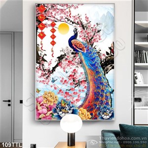 Tranh Tài Lộc, tranh Tết chim Phượng ngày xuân