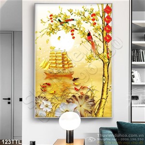 Tranh Tài Lộc, tranh Tết thuận buồm xuôi gió