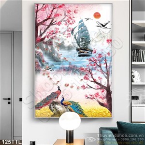 Tranh Tài Lộc, tranh Tết thuận buồm xuôi gió đẹp