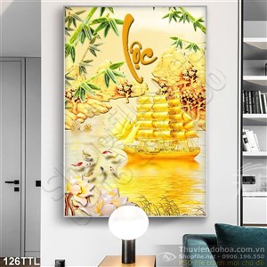 Tranh Tài Lộc, tranh Tết thuận buồm xuôi gió kim tiền