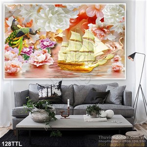 Tranh Tài Lộc, tranh Tết giả ngọc chim công