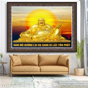 Tranh Phật Di Lặc in uv chất lượng cao