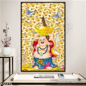 Tranh psd Phật Di Lặc nghệ thuật