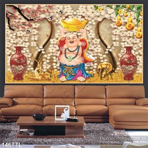 Tranh psd Phật Di Lặc in lịch đẹp