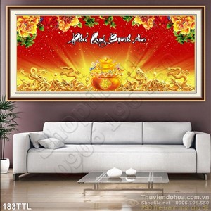 Tranh psd thư pháp Tài Lộc trang trí Tết