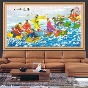 Tranh in 3D thần tiên tren thiên đình