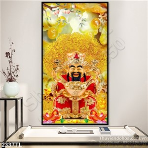 Tranh psd thần tài trang trí Tết đẹp