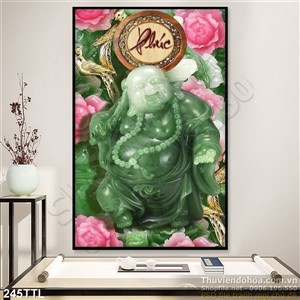 Tranh psd tượng Phật Di Lặc giả ngọc