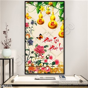 Tranh in uv quả hồ lô vàng psd