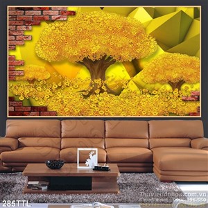 Tranh cây tài lộc chất lượng cao in uv