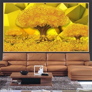 Tranh in uv cây tài lộc phong thủy mới nhất