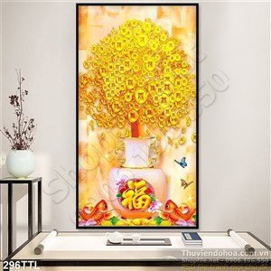 Tranh decor khổ dọc trang trí Tết