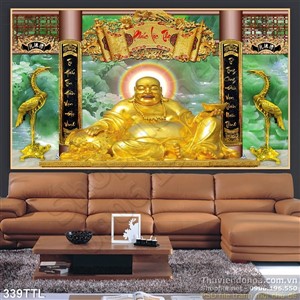 Tranh decor Phật Di Lặc