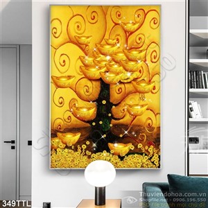 Tranh in uv kim tiền nghệ thuật