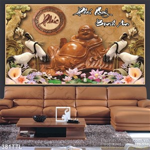 Tranh phú quý bình an giả ngọc 3d